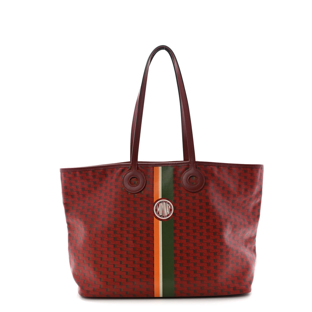 Grained Calfskin Canvas 1920 Oh! Tote Ruban GM Madder Bronze