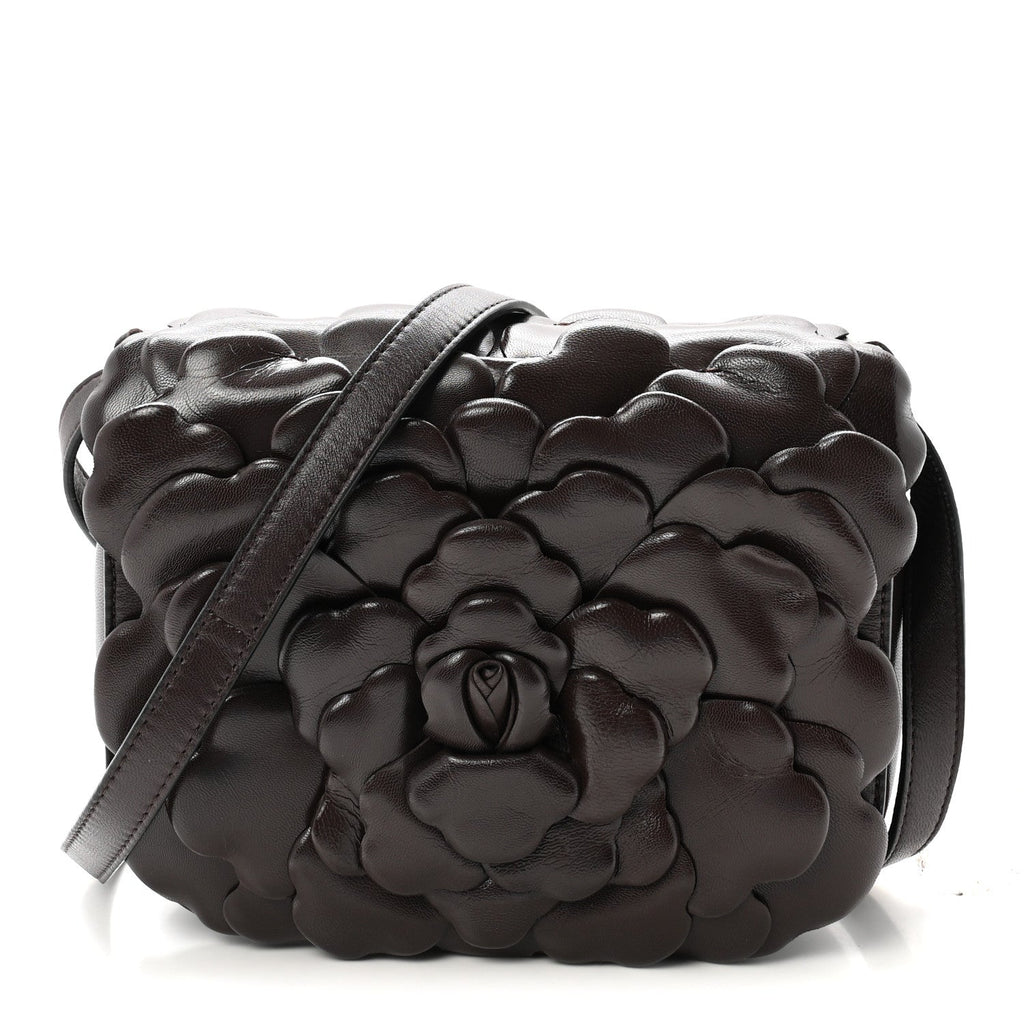 Nappa Atelier 03 Rose Edition Small Flap Crossbody Bag Dark Brown