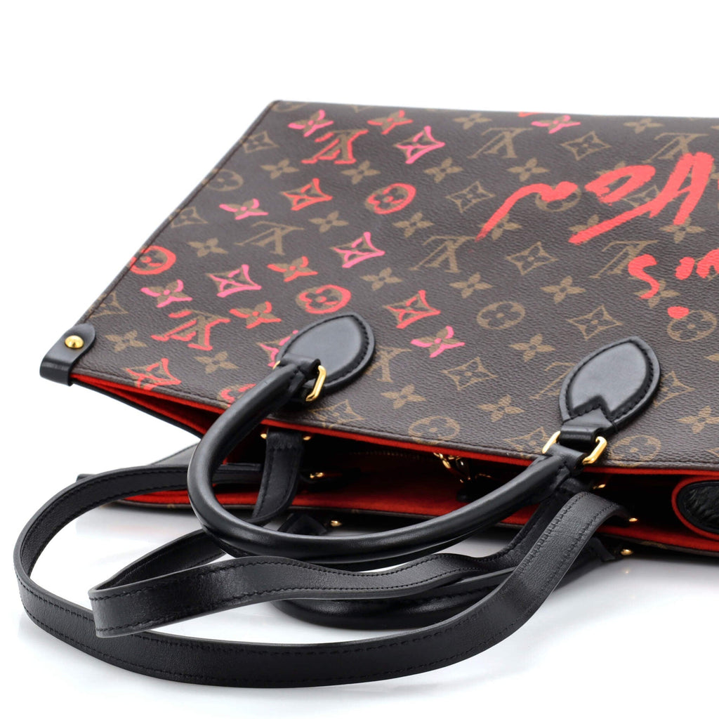 Louis Vuitton OnTheGo Tote Limited Edition Fall in Love Monogram Canvas MM