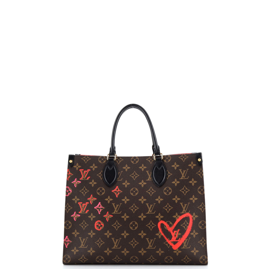 Louis Vuitton OnTheGo Tote Limited Edition Fall in Love Monogram Canvas MM