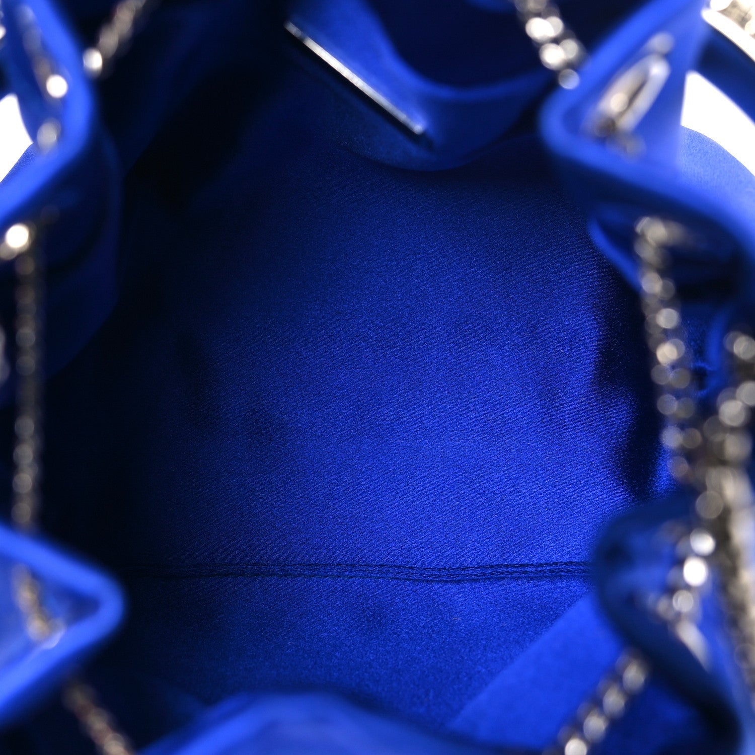 Satin Crystal Embellished Bon Bon Bag Blue