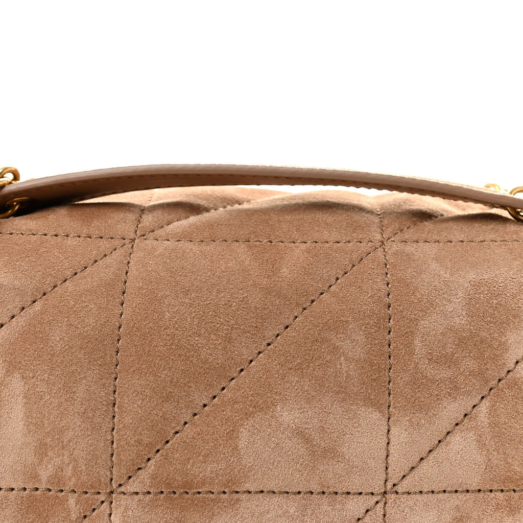 Suede Matelasse Monogram Mini Jamie 4.3 Whisper Pink