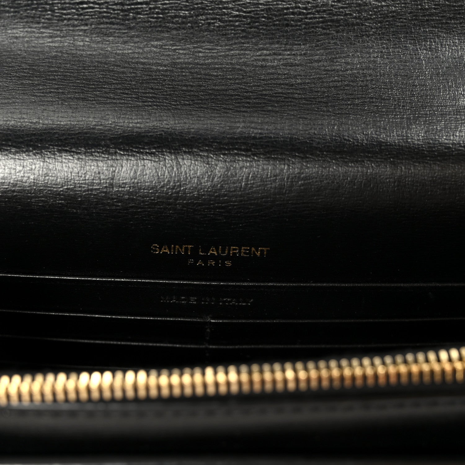 Calfskin Monogram Sunset Chain Wallet  Sunset Black