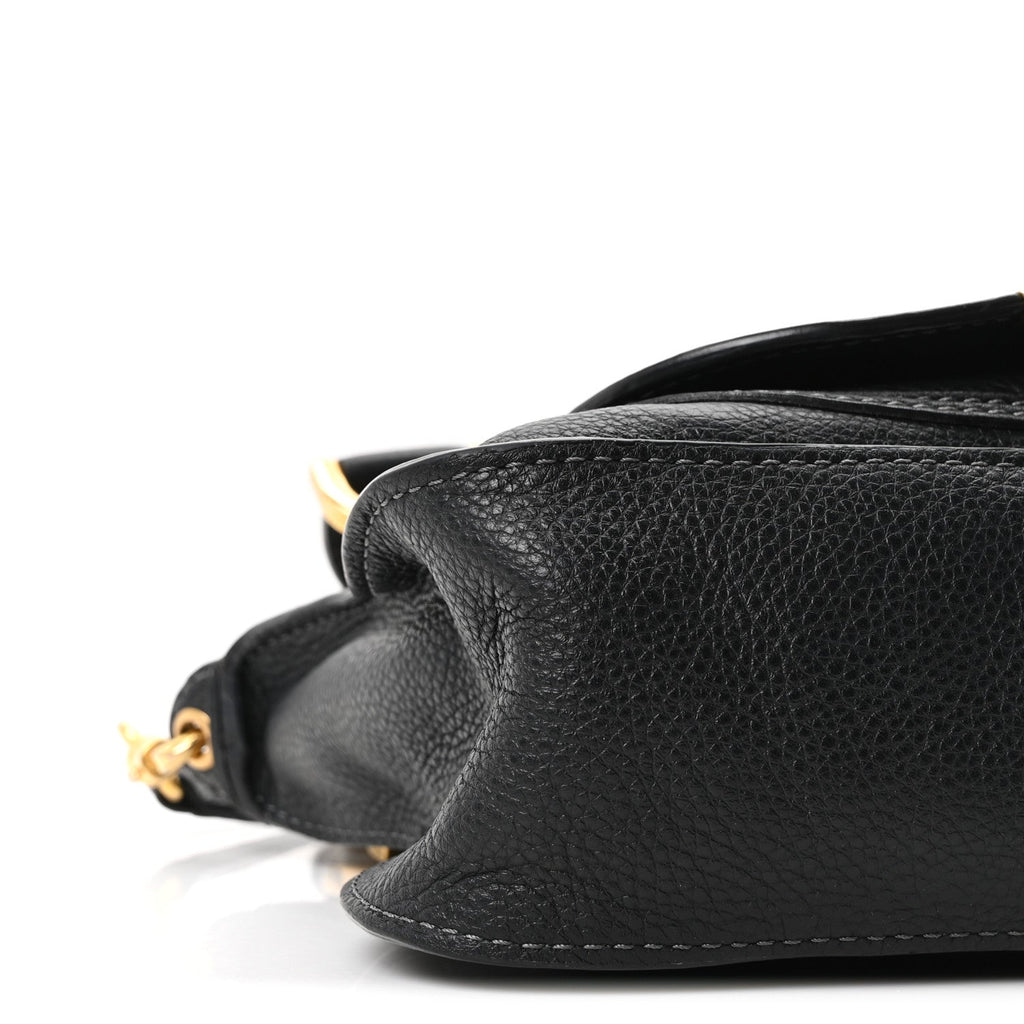 Calfskin Small Marcie Satchel Black