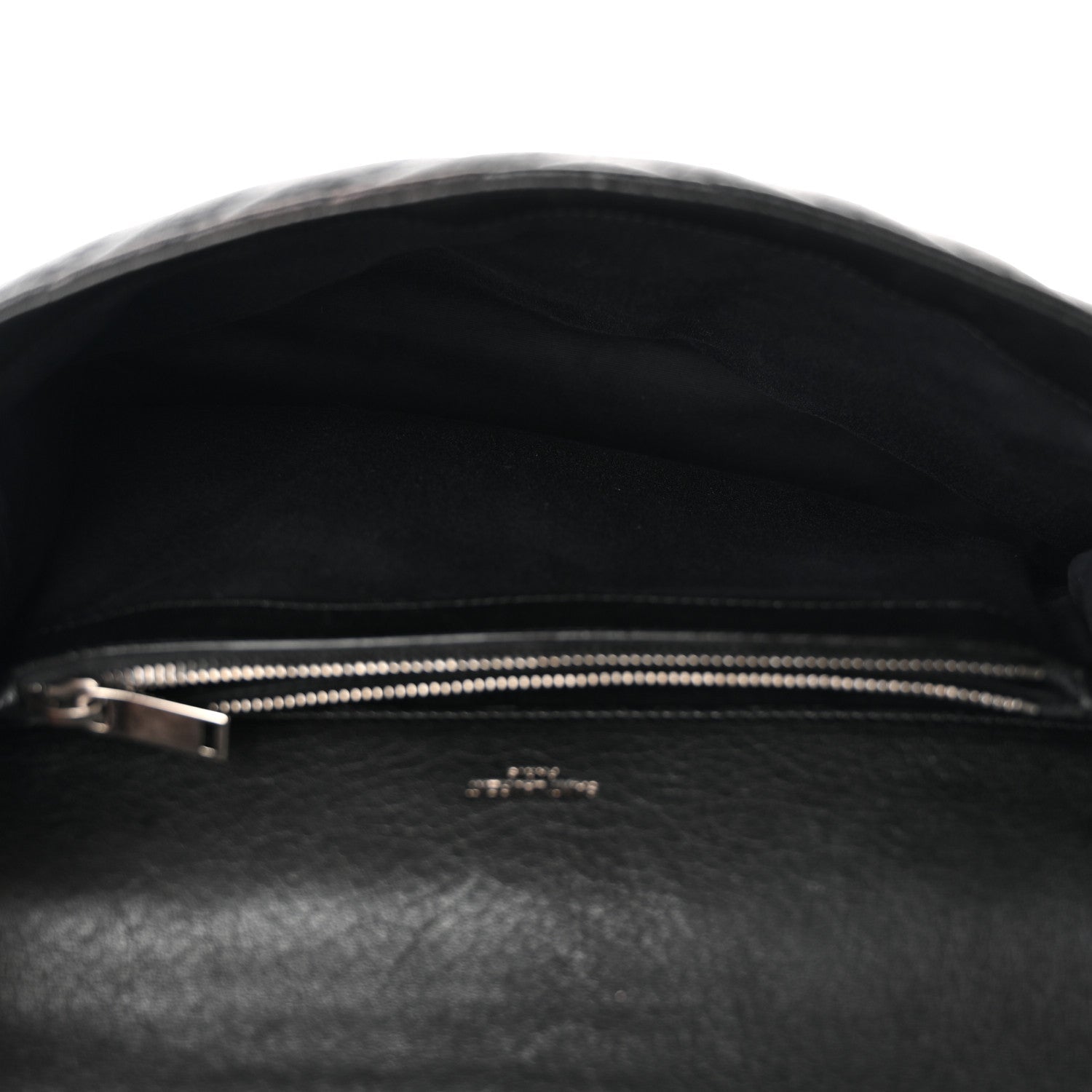 Sheepskin Matelasse Chevron Monogram Large College Satchel Black