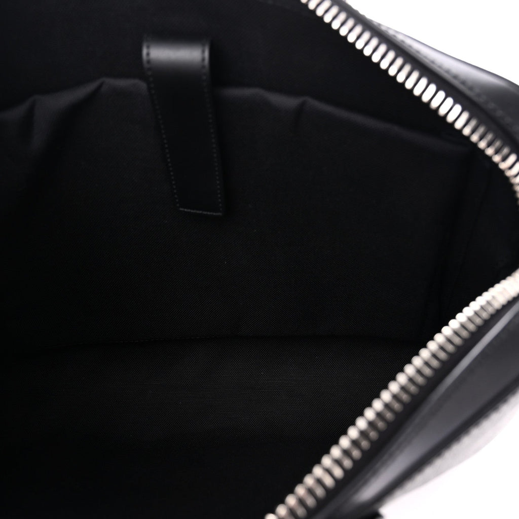 GG Supreme Monogram Appia Calfskin Web Briefcase Black