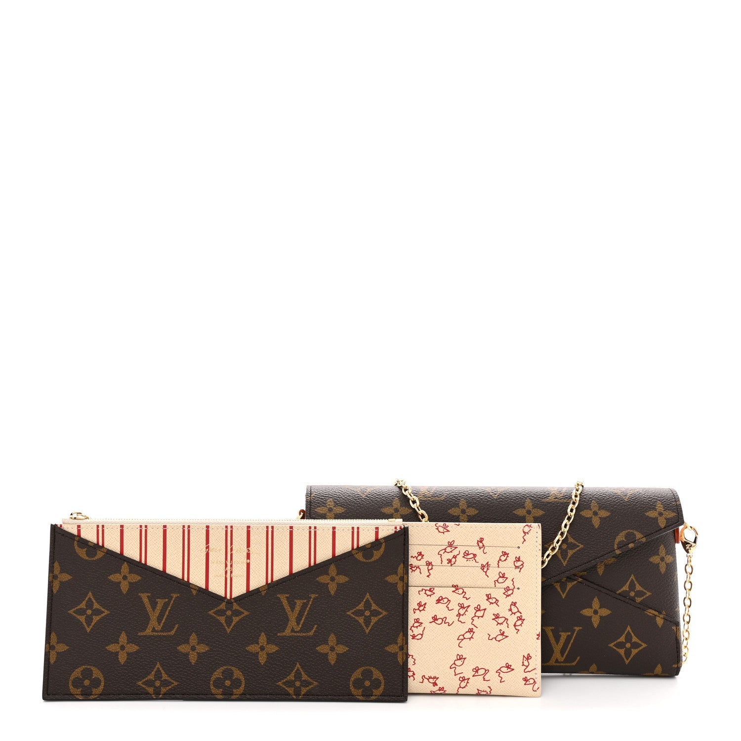 Monogram Grace Coddington Kirigami Organizer On Chain Beige