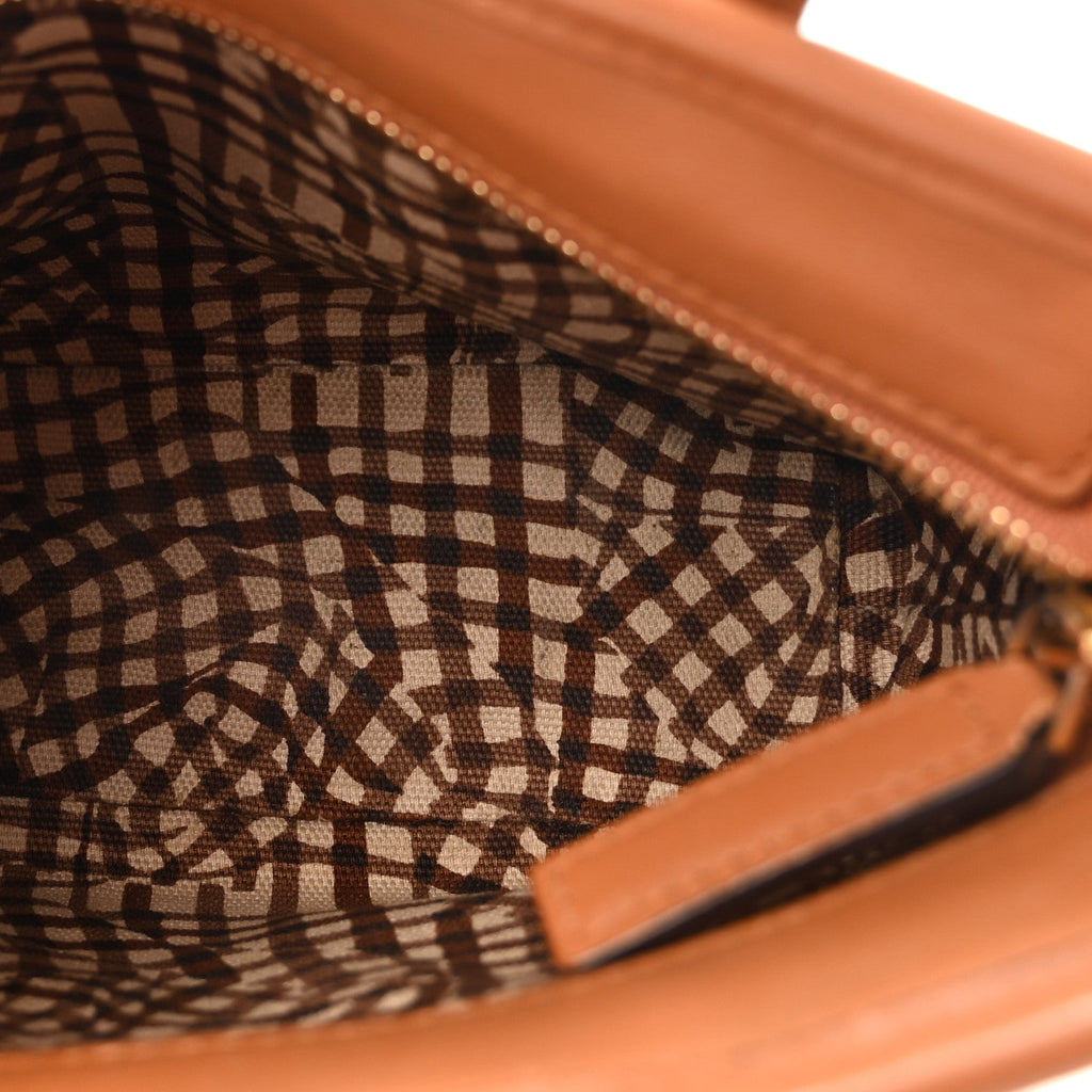 Visetos Mini Anya Top Zip Shopper Tote Cognac