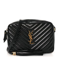 Calfskin Matelasse Monogram Lou Camera Bag Black