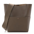 Soft Grained Calfskin Sangle Bucket Bag Taupe