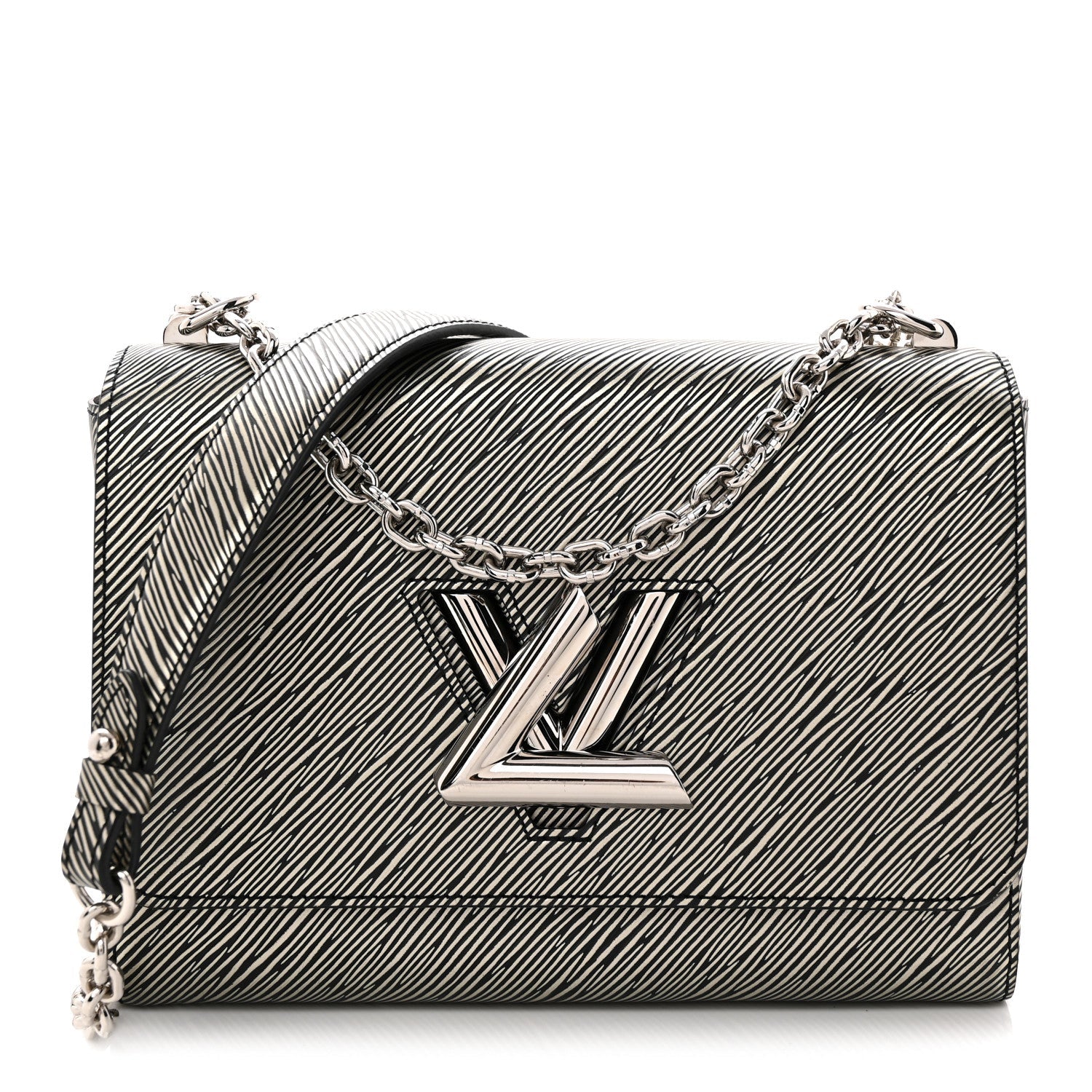 Epi Twist Shoulder Bag MM Platine