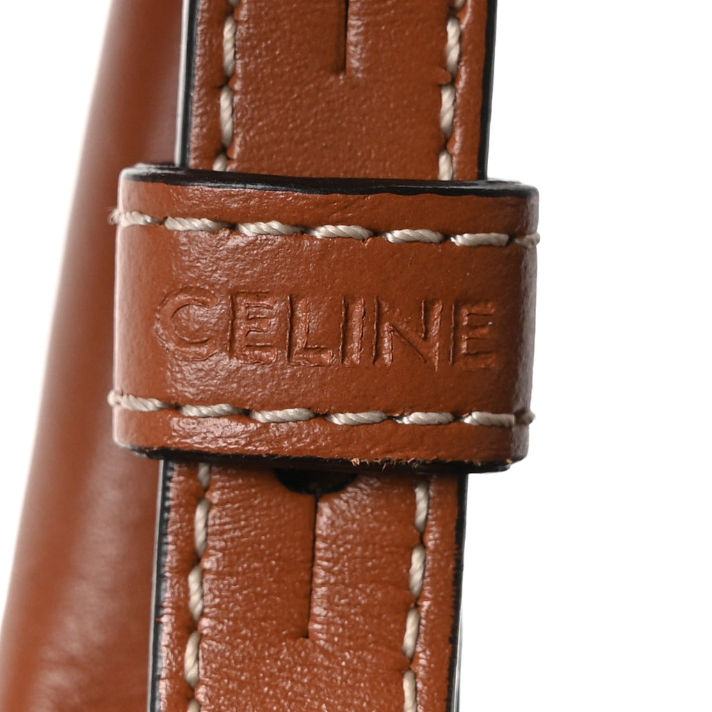 Triomphe Canvas Calfskin Mini Vertical Cabas Tan