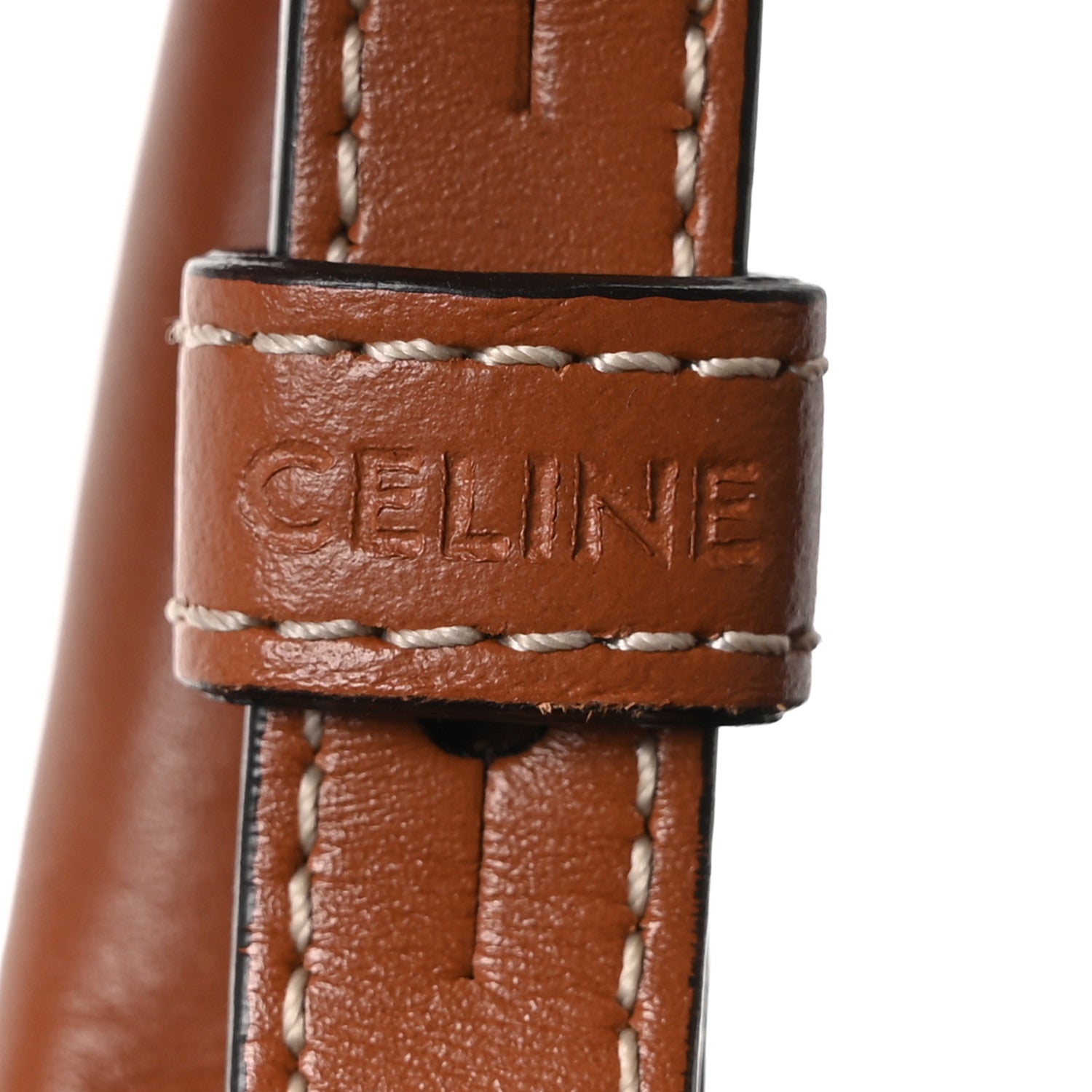 Triomphe Canvas Calfskin Mini Vertical Cabas Tan