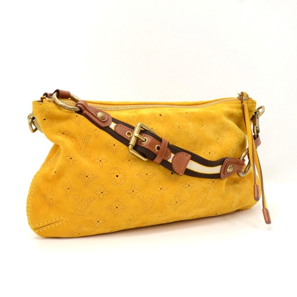 Louis Vuitto Onatah Pochette Suede Leather Shoulder Bag
