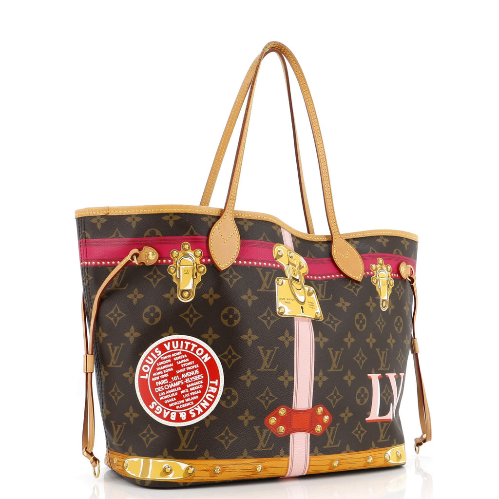 Louis Vuitton Neverfull NM Tote Limited Edition Summer Trunks Monogram Canvas MM