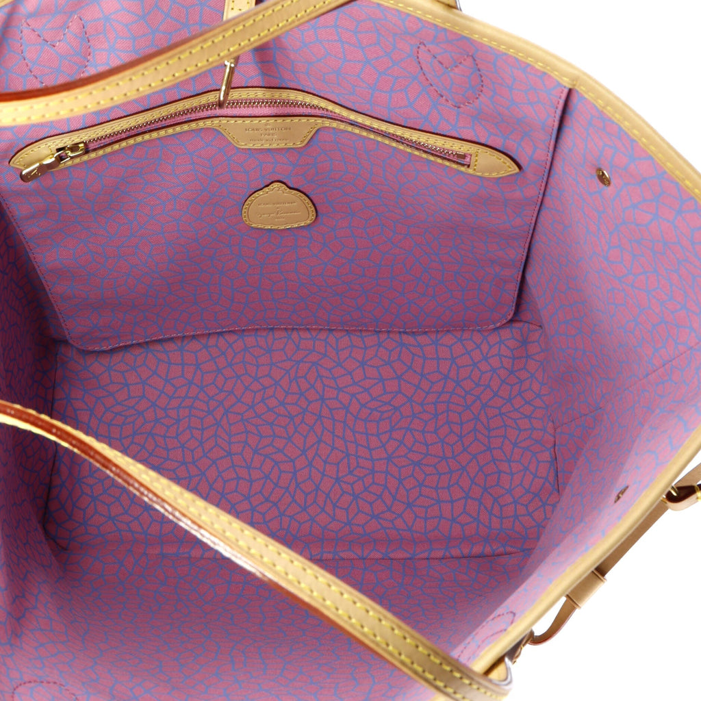 Louis Vuitton Neverfull NM Tote Yayoi Kusama Pumpkins Monogram Canvas MM