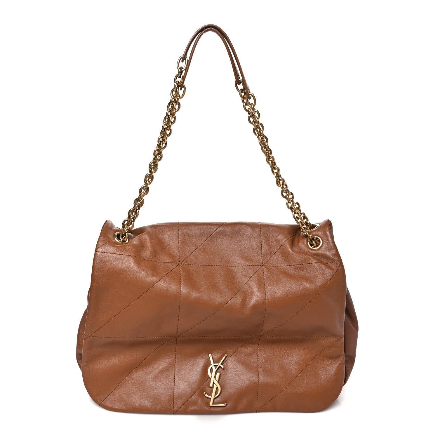Lambskin Matelasse Monogram Large Jamie 4.3 Light Fox