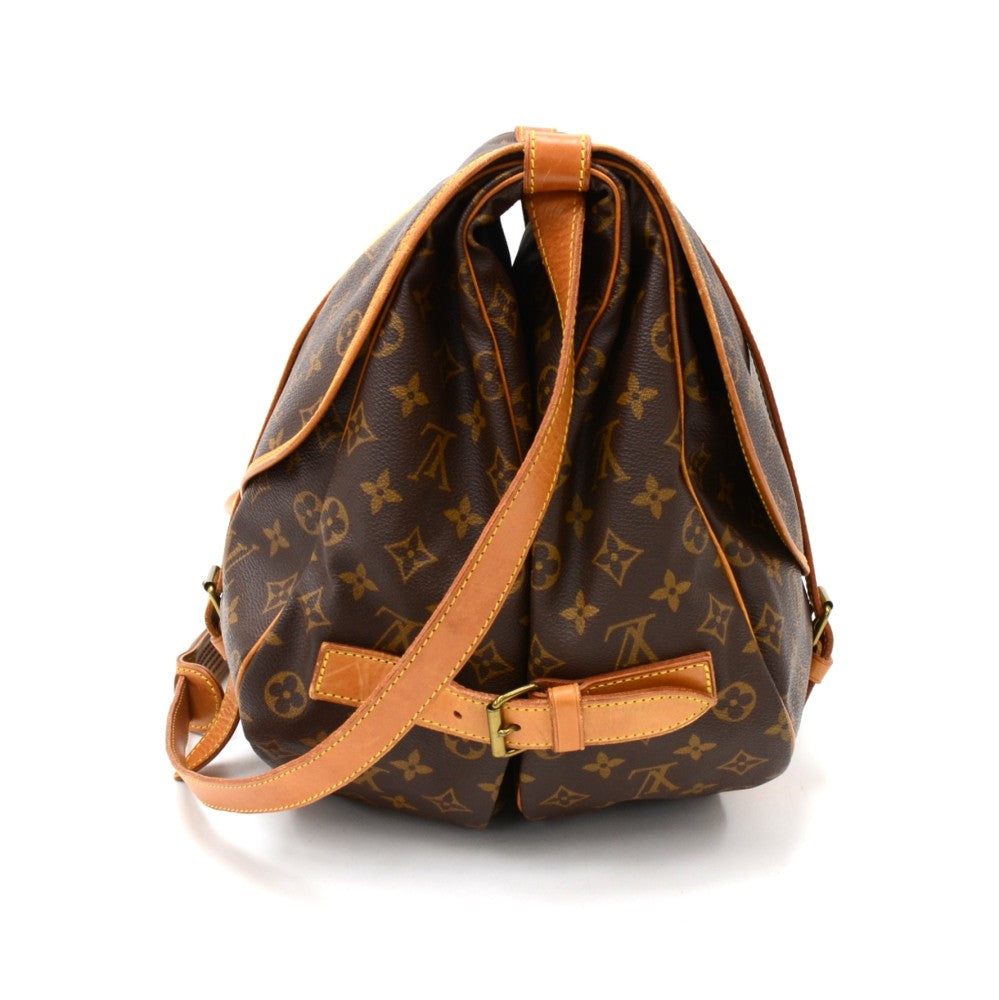 Louis Vuitto Saumur 43 Monogram Canvas Shoulder Bag