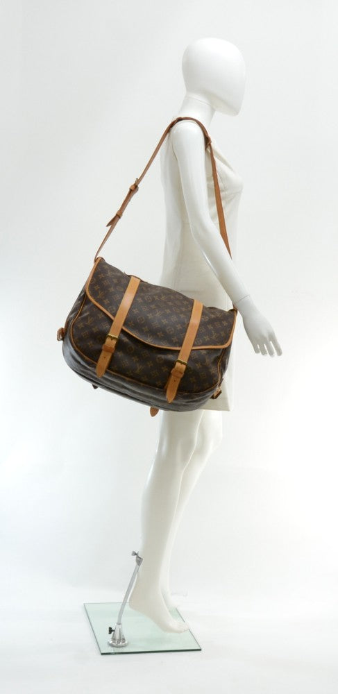 Louis Vuitto Saumur 43 Monogram Canvas Shoulder Bag