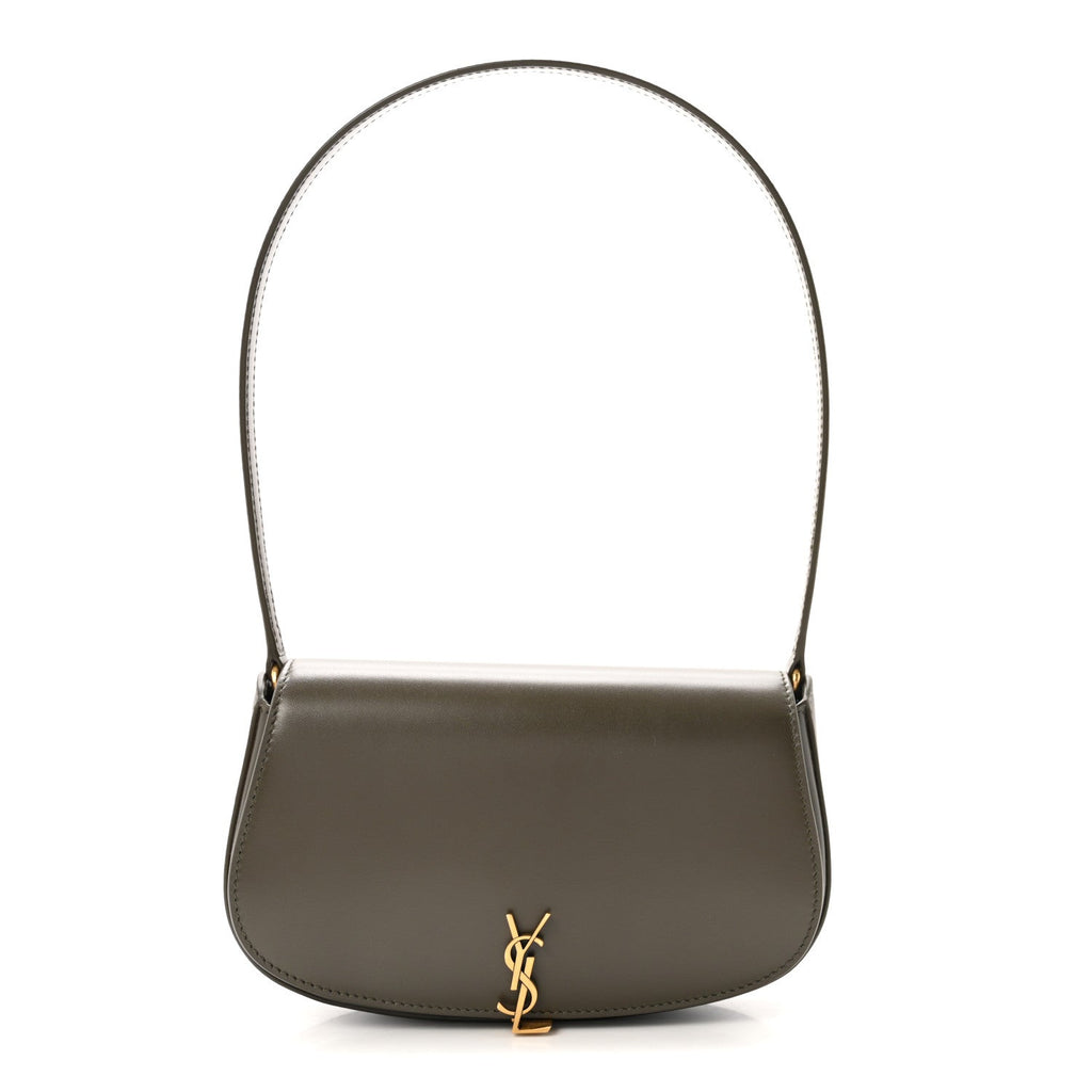 Box Calfskin Mini Voltaire Shoulder Bag  Deep Musk