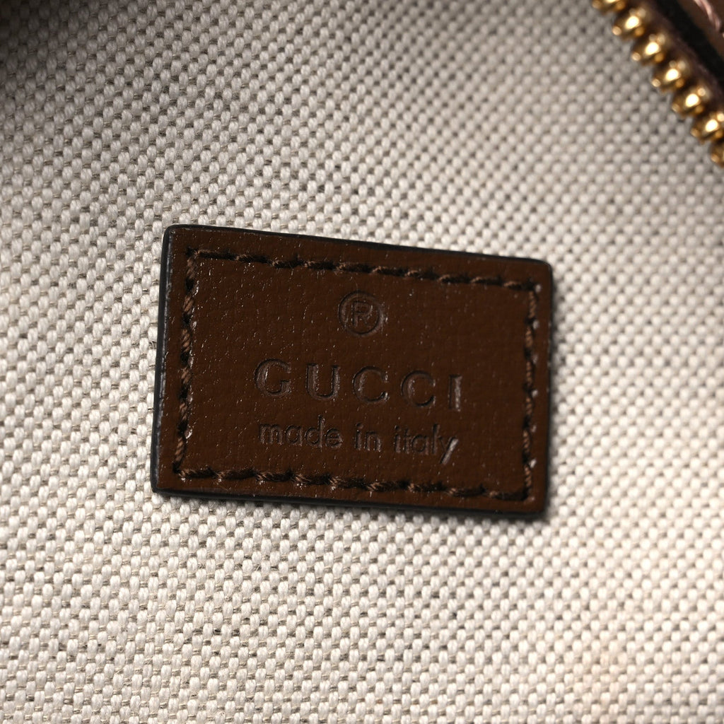 GG Supreme Monogram Textured Calfskin Retro Interlocking G Backpack Brown Beige