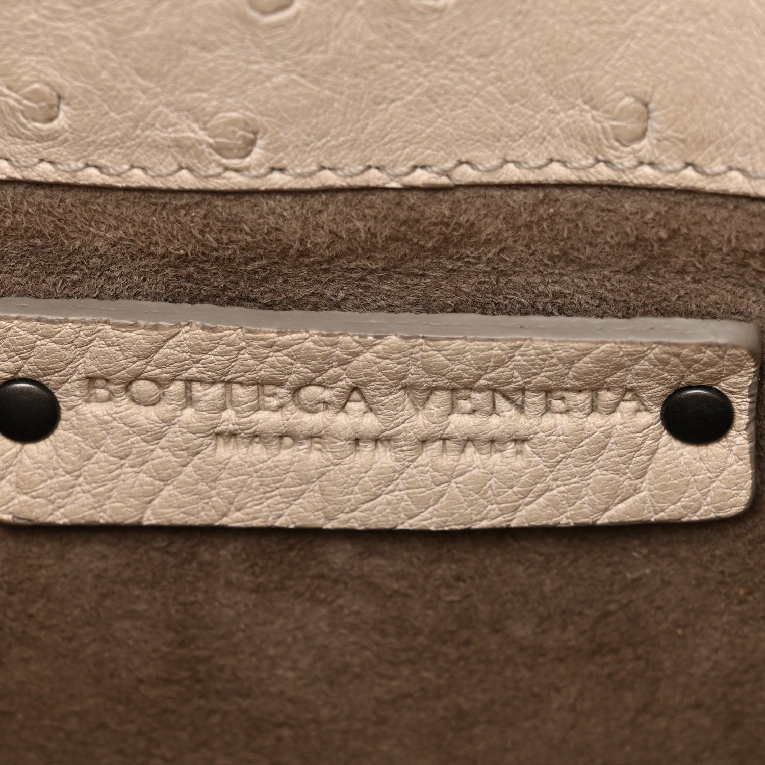 Ostrich Small Roma Tote Limestone