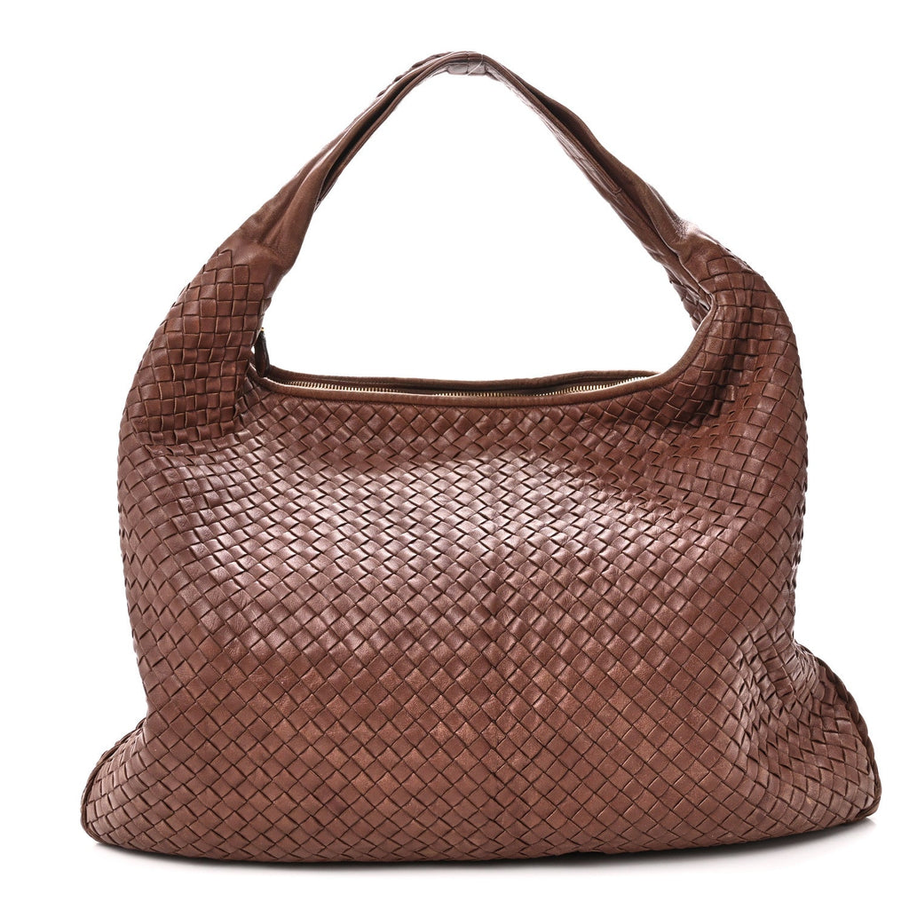 Nappa Intrecciato Maxi Veneta Hobo Truffle