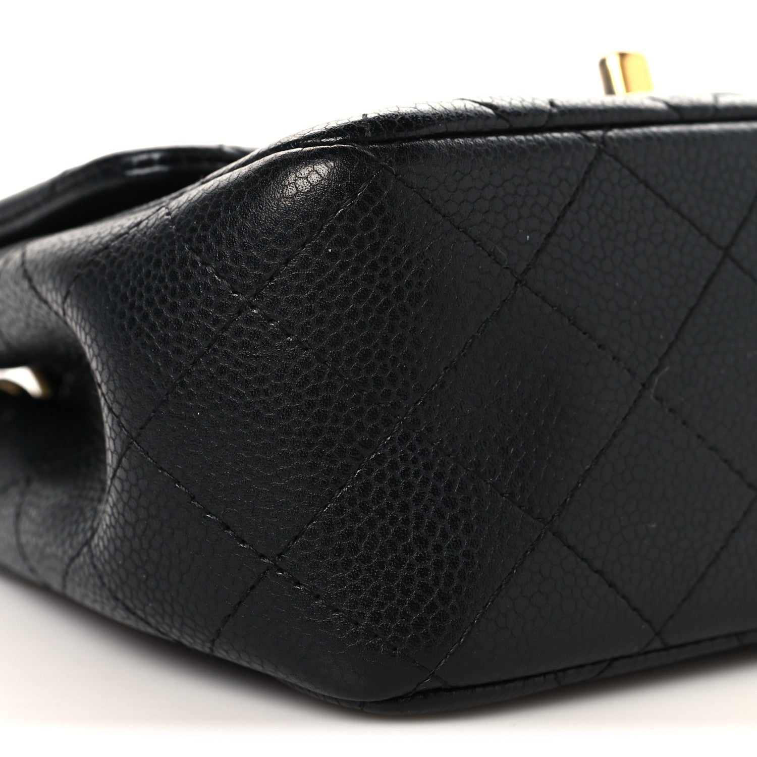 Caviar Quilted Mini Square Flap Black