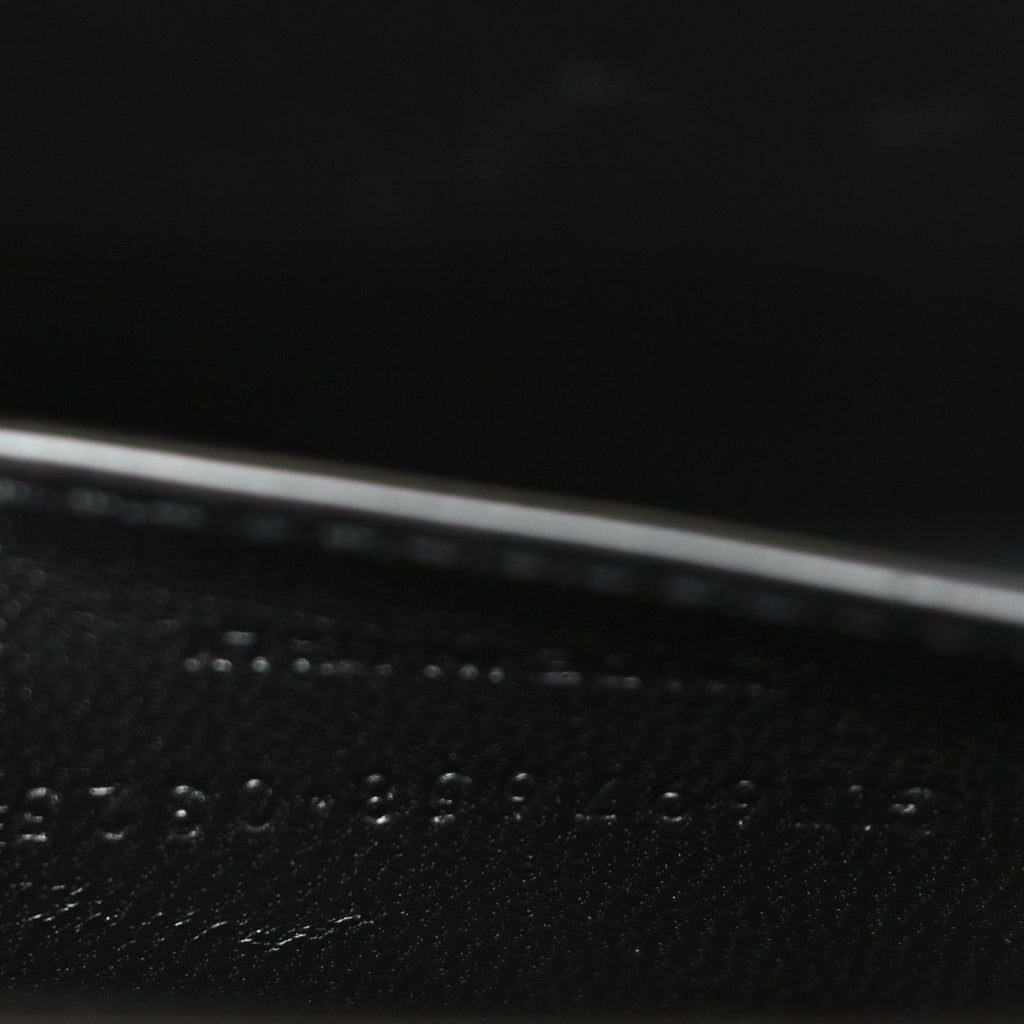 Smooth Calfskin Large Midnight Clutch Black