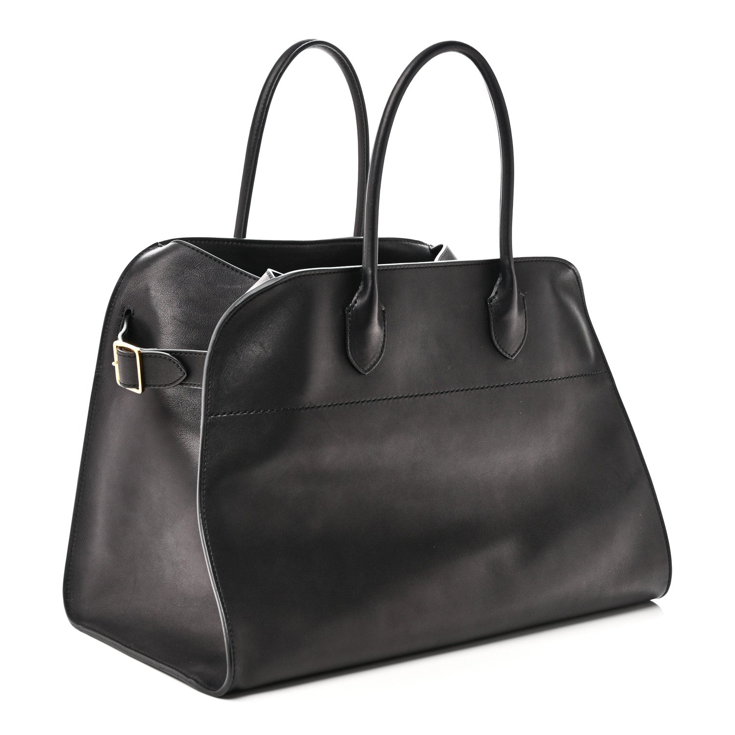 Polished Saddle Calfskin Soft Margaux 15 Black