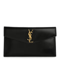 Smooth Shiny Calfskin Monogram Uptown Pouch Black