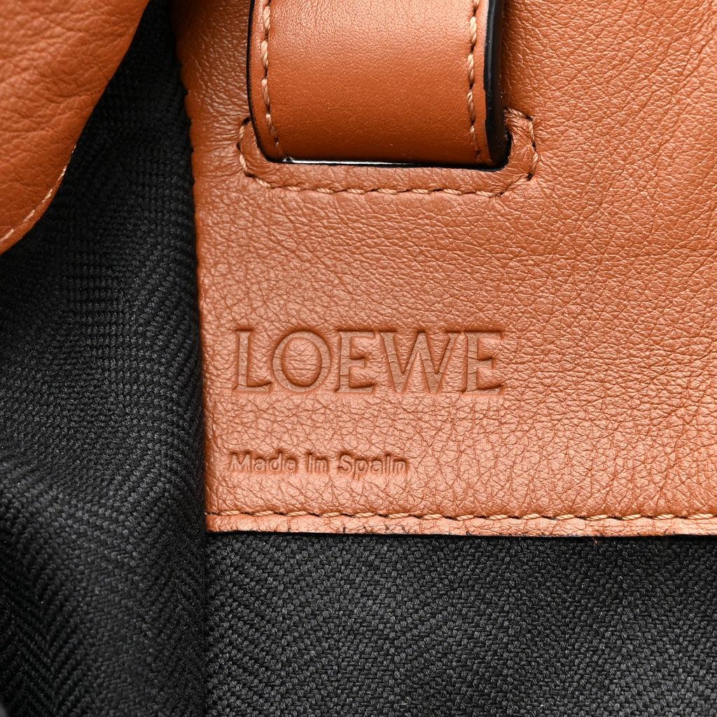 Grained Calfskin Medium Hammock Shoulder Bag Tan