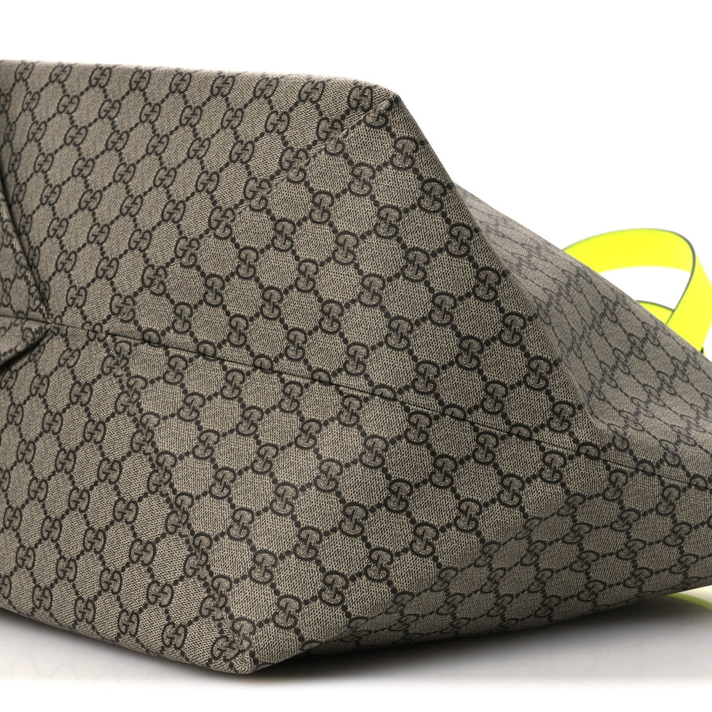 GG Supreme Monogram Totissima Shopping Tote Ebony Beige Yellow