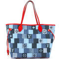 Louis Vuitton Neverfull Tote Damier and Monogram Patchwork Denim MM