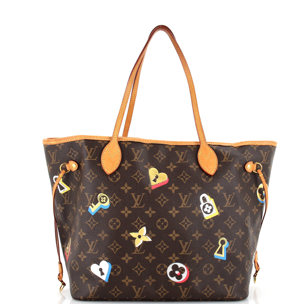 Louis Vuitton Neverfull NM Tote Limited Edition Love Lock Monogram Canvas MM