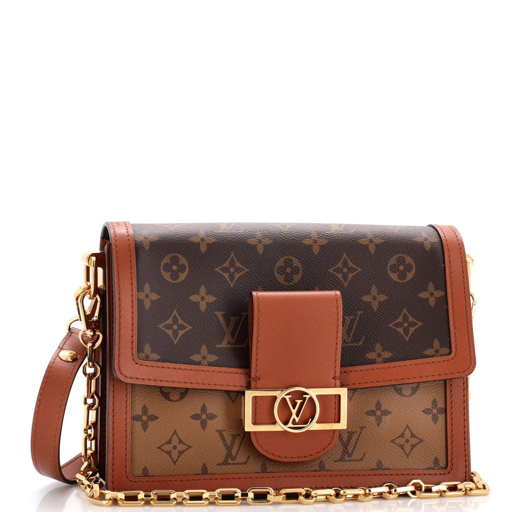 Louis Vuitton Dauphine Shoulder Bag Reverse Monogram Canvas MM