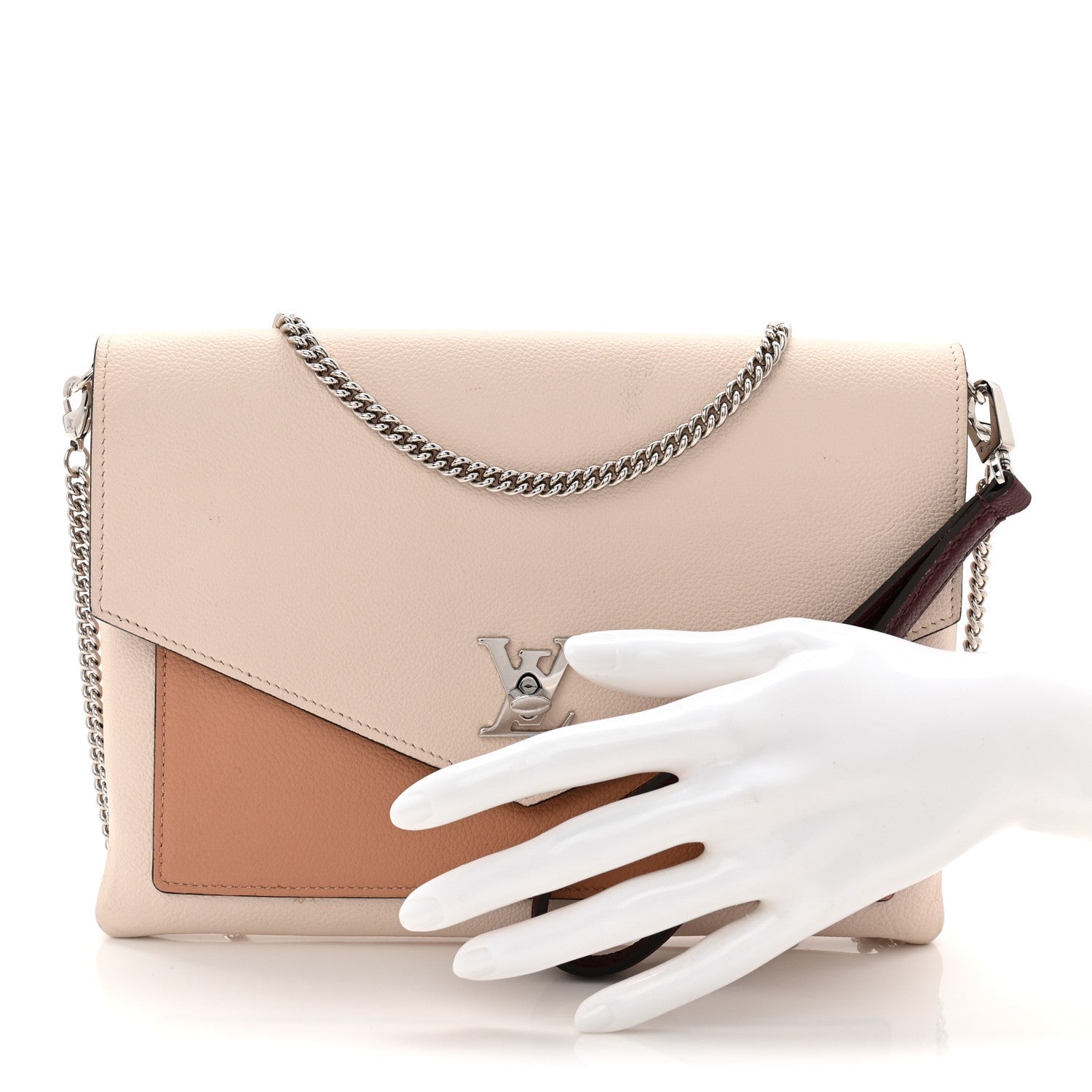 Soft Calfskin My Lockme Pochette Rose Silk Quartz