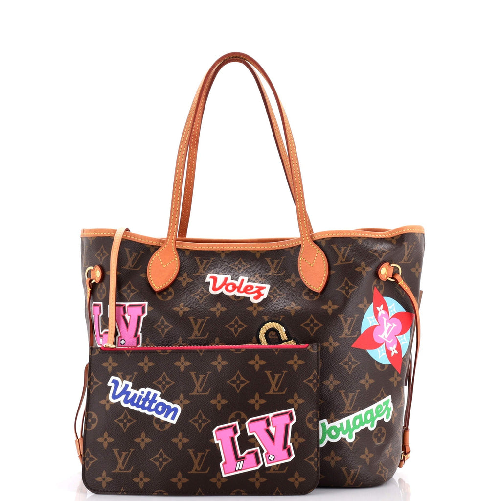 Louis Vuitton Neverfull NM Tote Limited Edition Patches Monogram Canvas MM