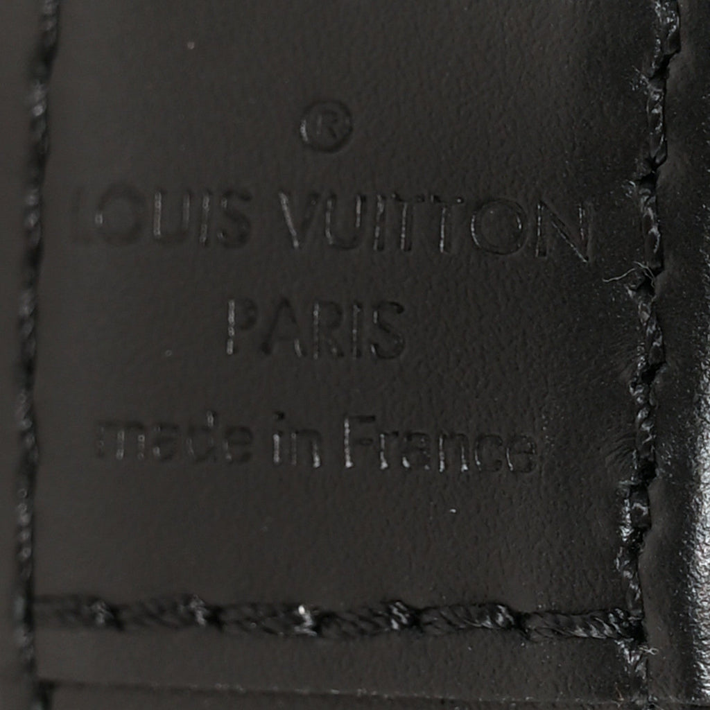 Patent Calfskin Laced Monogram Alma PM Black