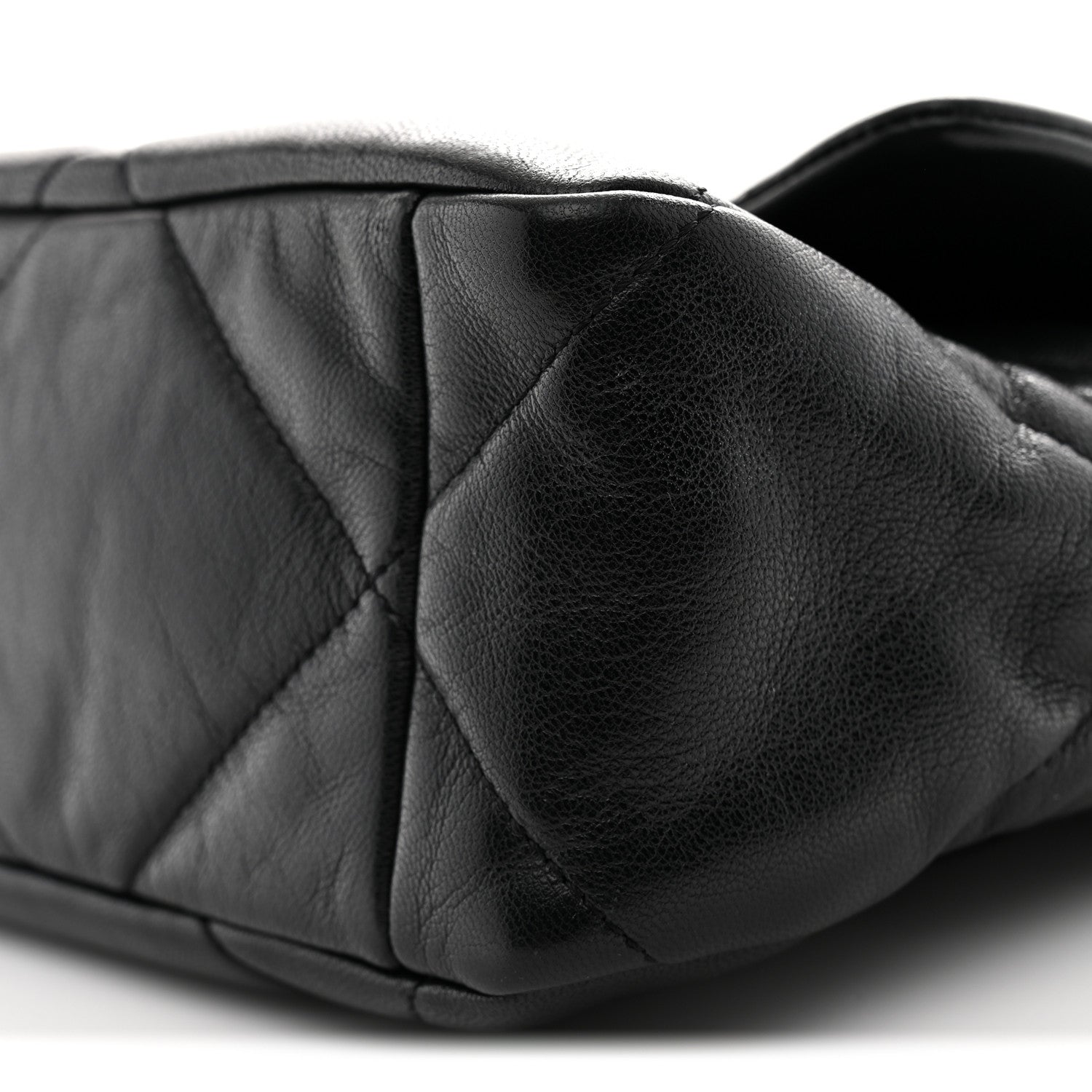 Goatskin Quilted Large Chanel 19 Flap Black