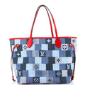 Louis Vuitton Neverfull Tote Damier and Monogram Patchwork Denim MM