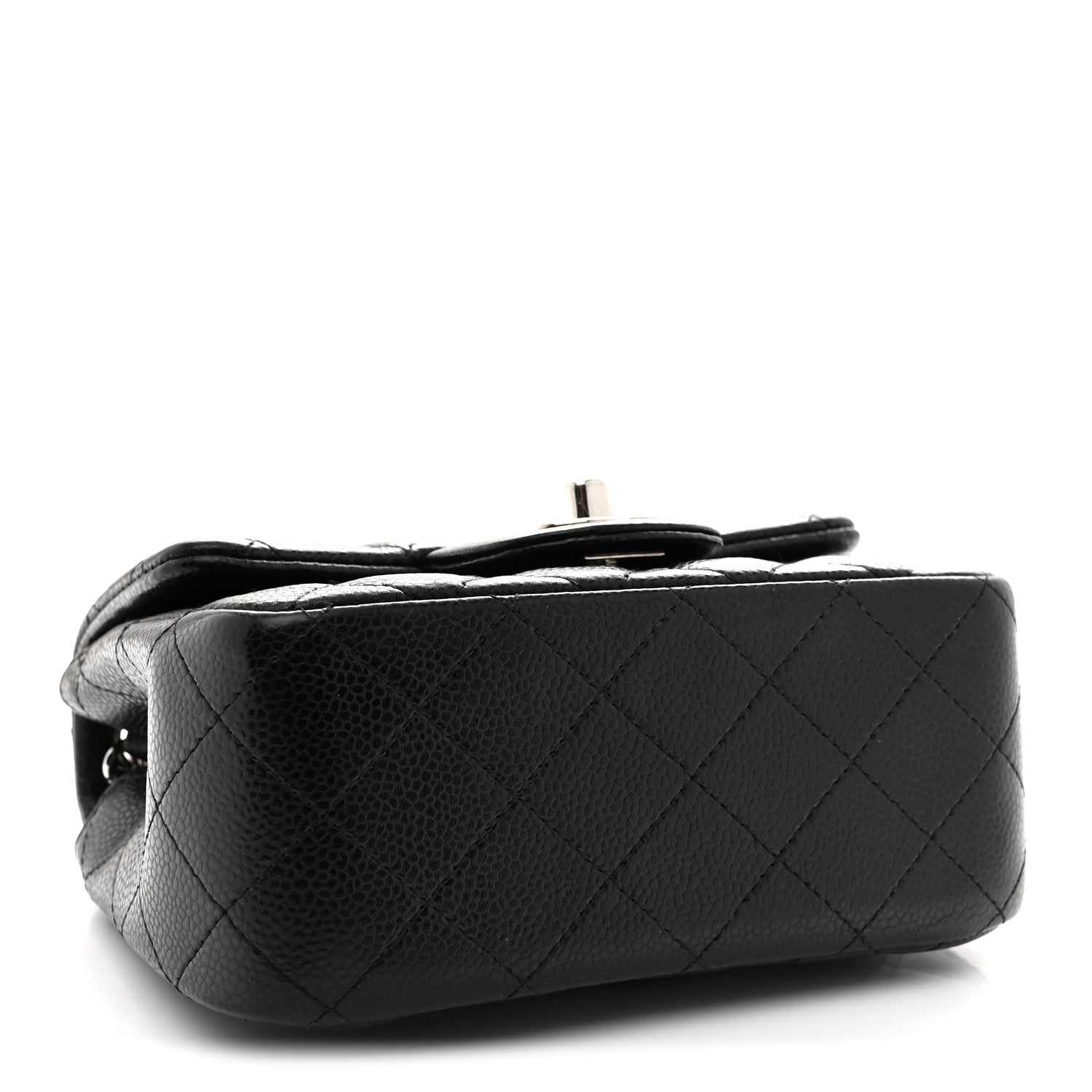 Caviar Quilted Mini Square Flap Black