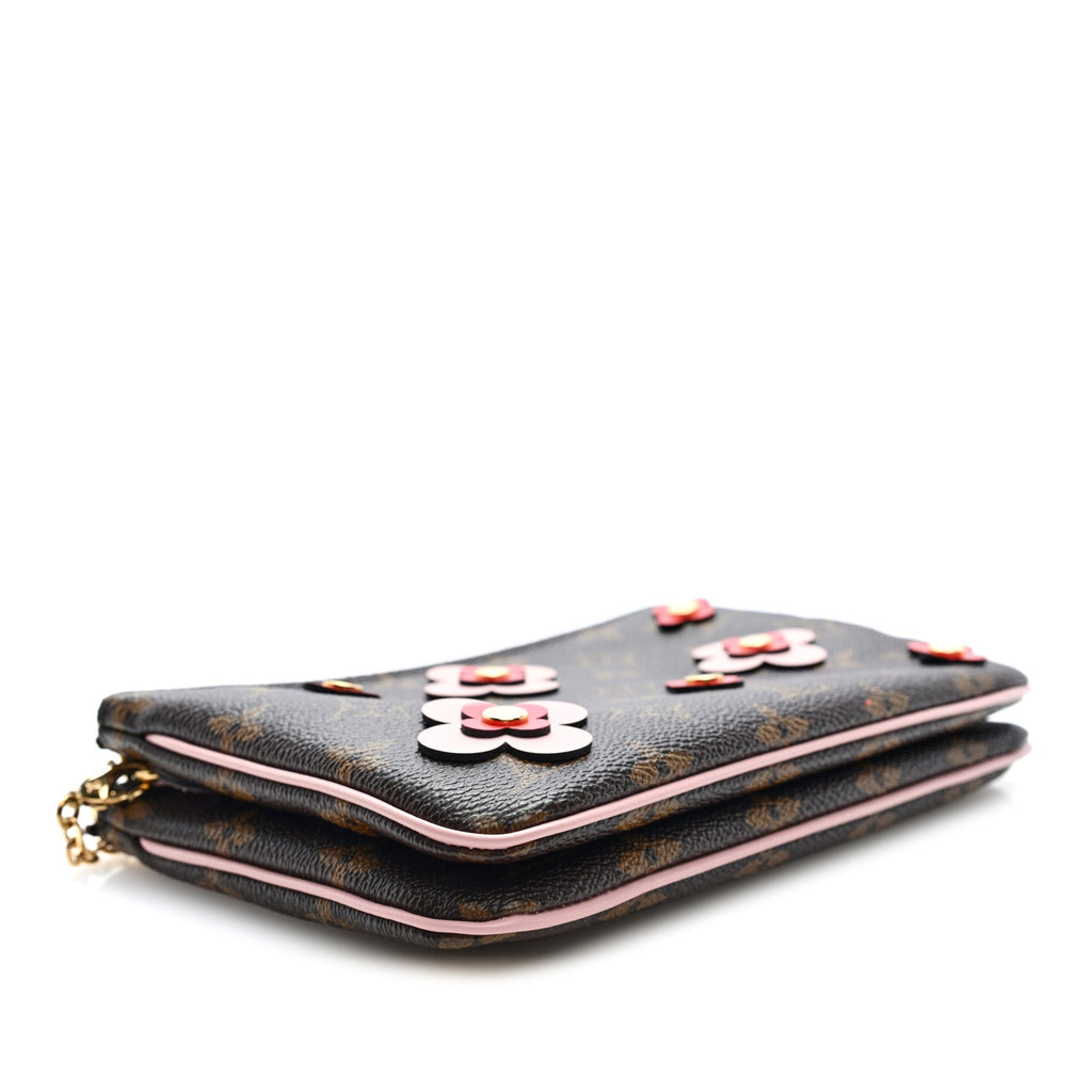 Monogram Blooming Flowers Double Zip Pochette