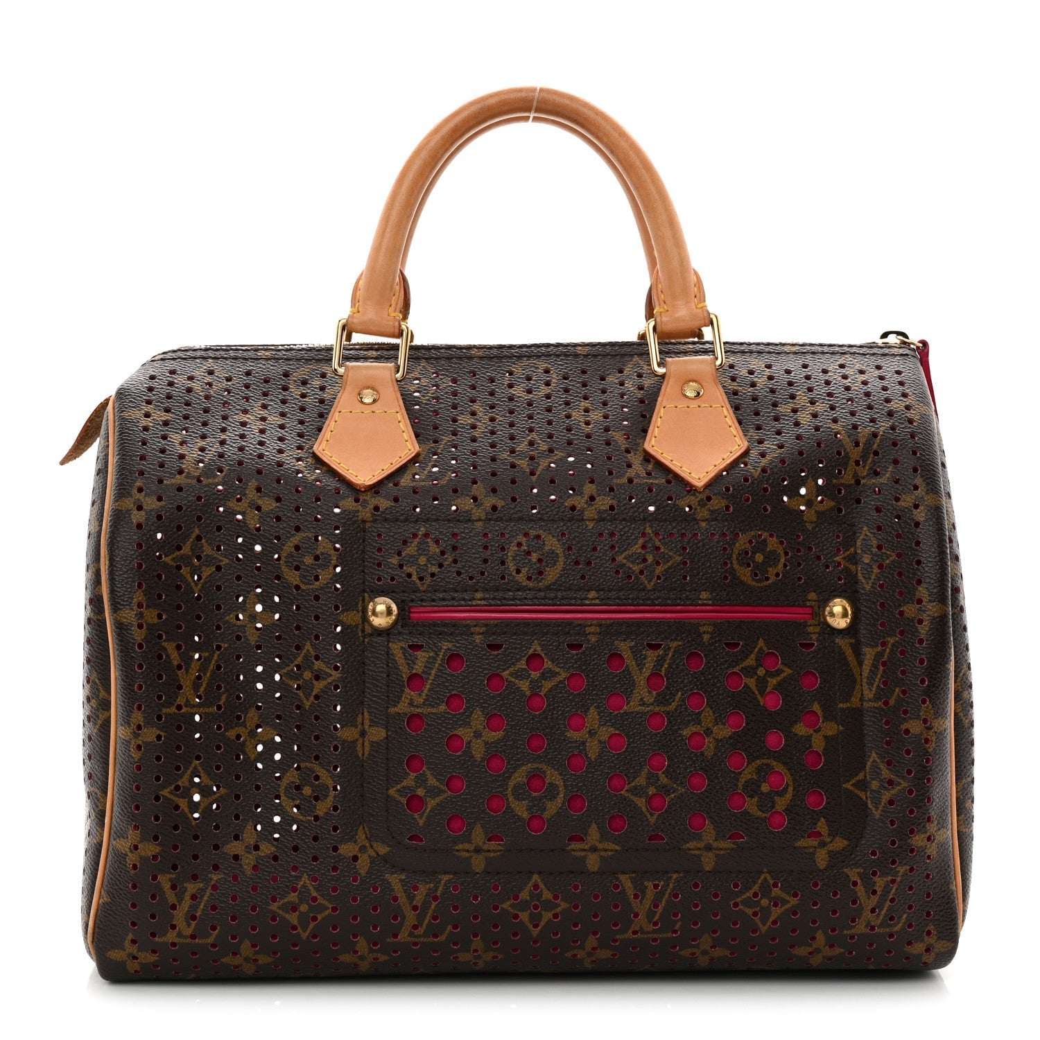 Monogram Perforated Speedy 30 Fuchsia