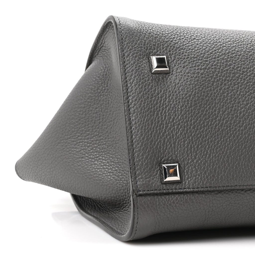 Calfskin Medium Studio Soft Bag Grey