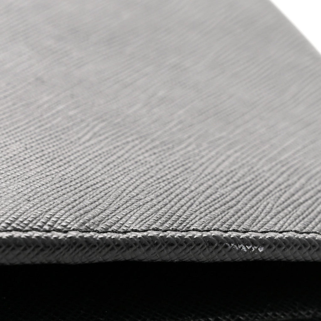 Saffiano Metal Oro Chain Wallet Black