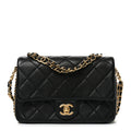 Caviar Quilted Mini CC You Flap Black
