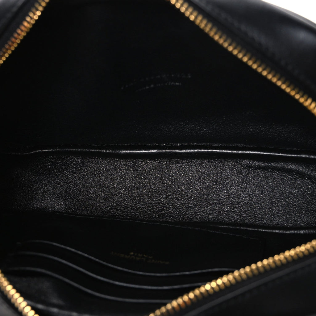 Calfskin Matelasse Monogram Mini Lou Camera Bag Black