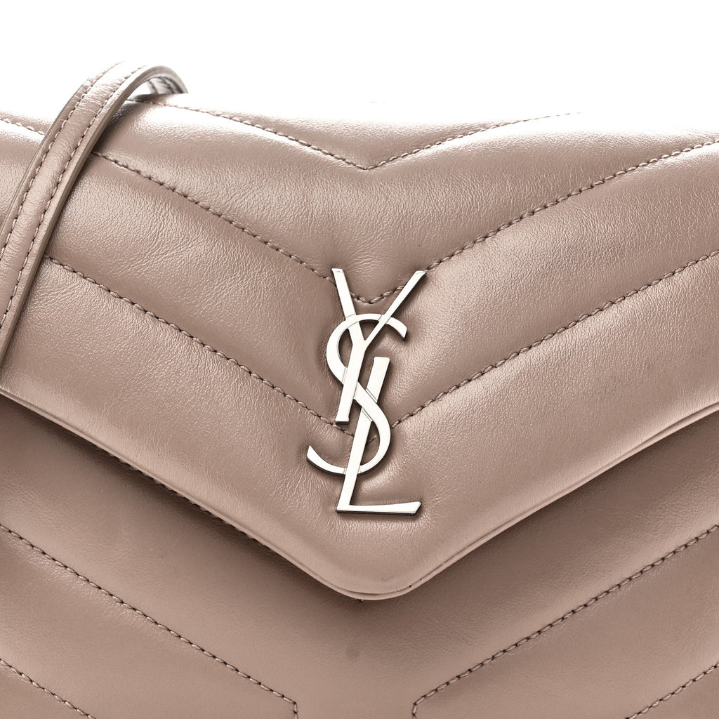Calfskin Y Quilted Monogram Toy Loulou Crossbody Bag Mink