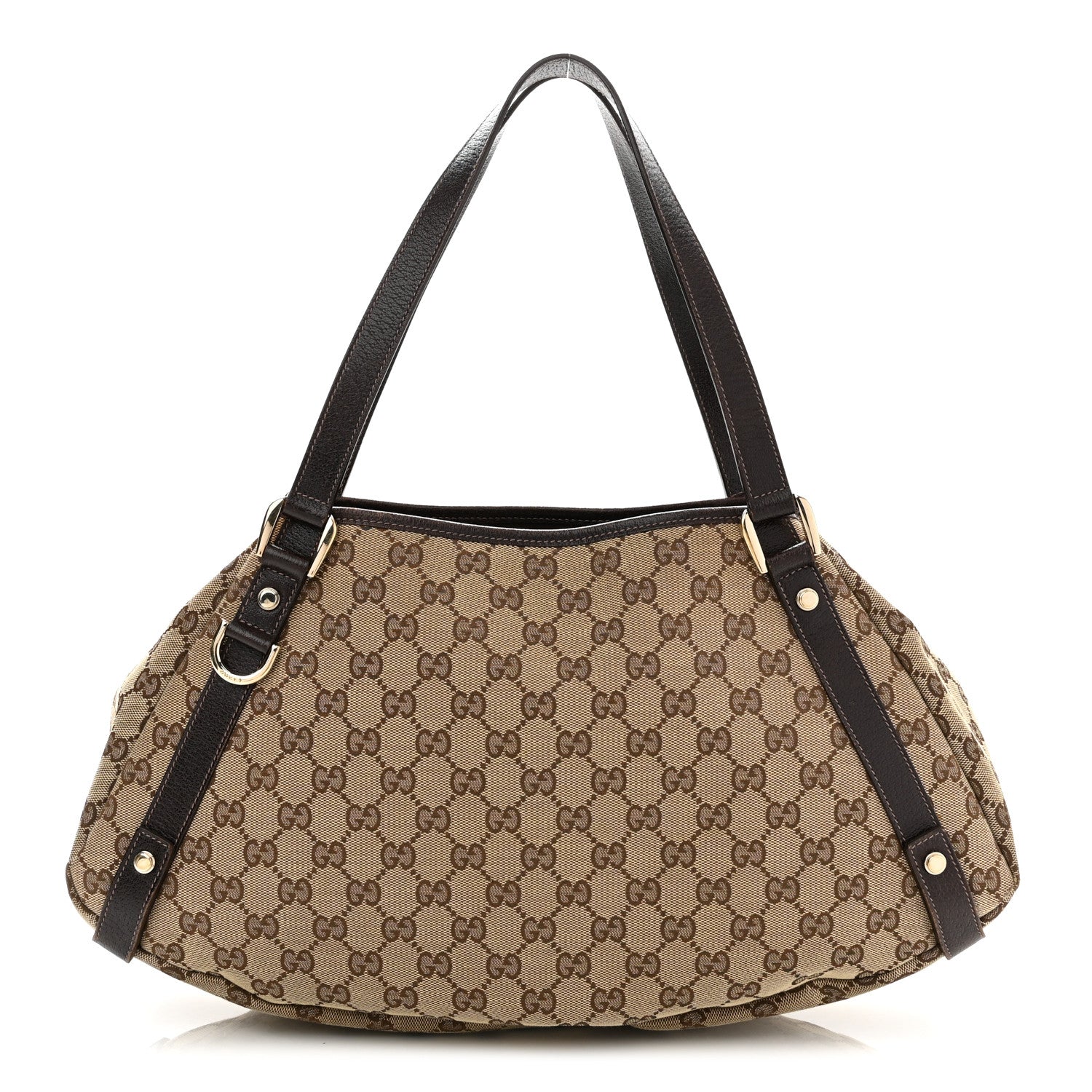 Monogram Medium Abbey Shoulder Bag Dark Brown